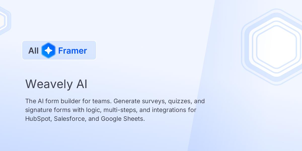 Weavely AI | All Framer