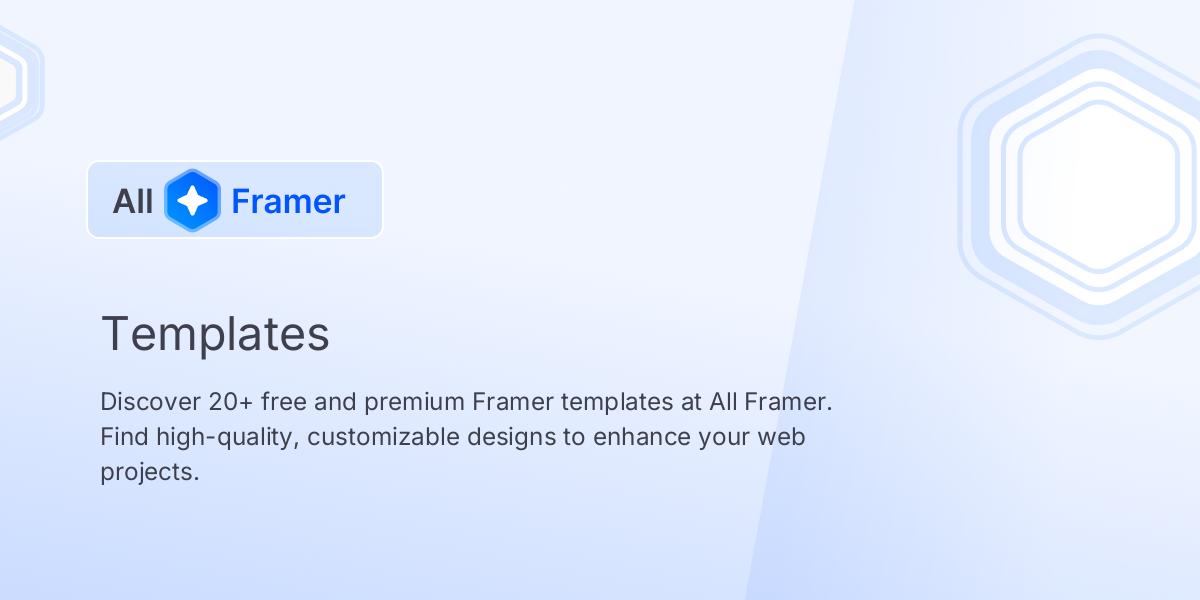 Framer Templates | All Framer