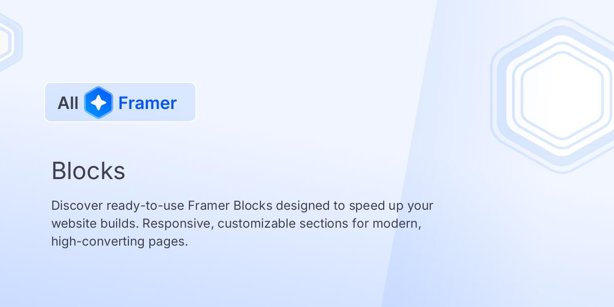 Framer Blocks | All Framer