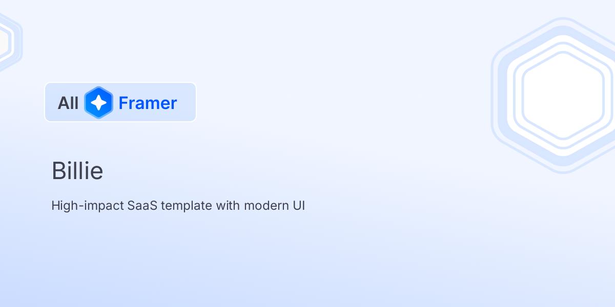 Billie | All Framer