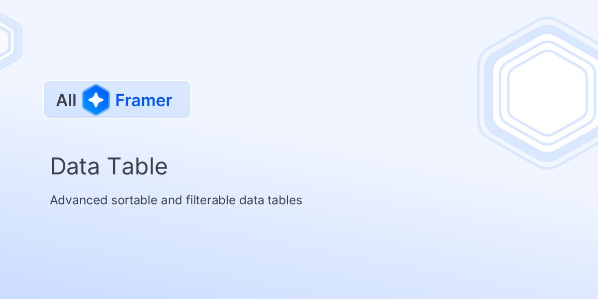 Data Table | All Framer