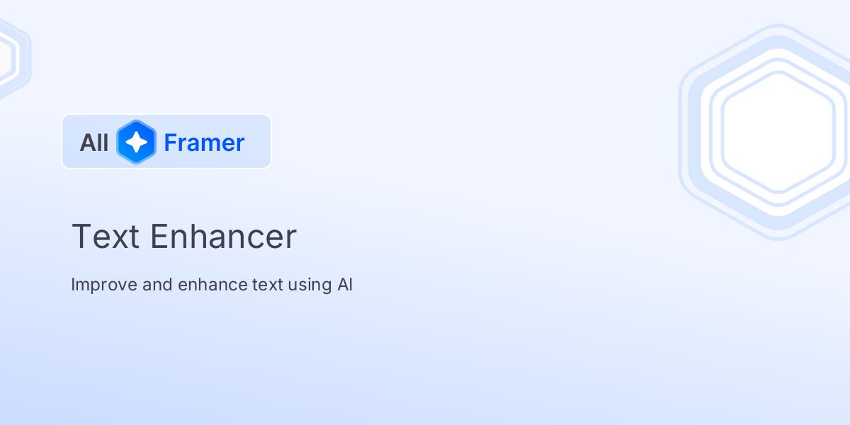 Text Enhancer | All Framer
