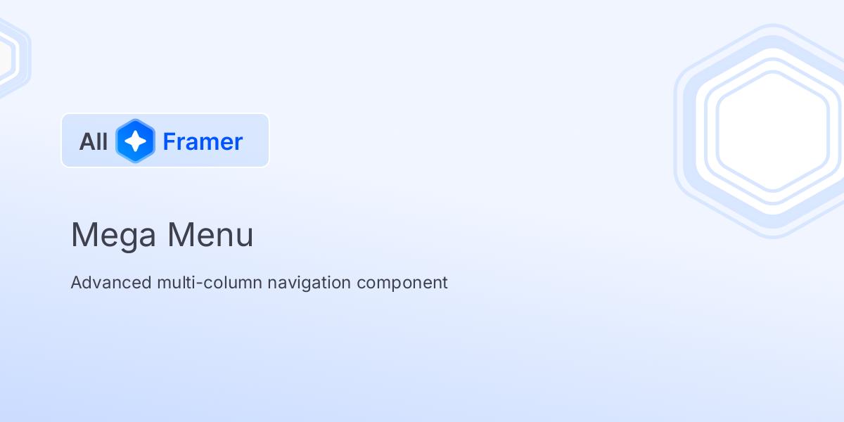 Mega Menu | All Framer