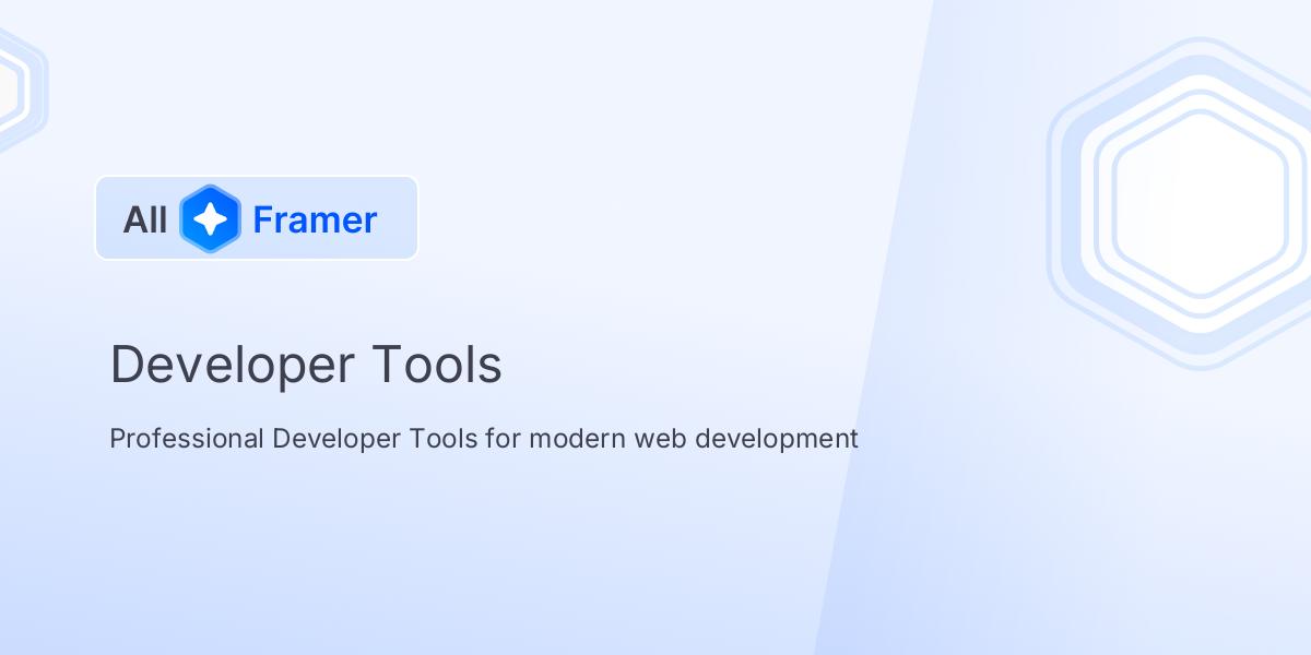 Framer Developer Tools Plugins | All Framer