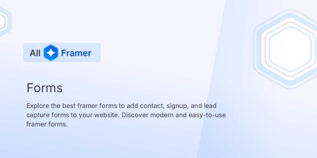 Framer Forms | All Framer