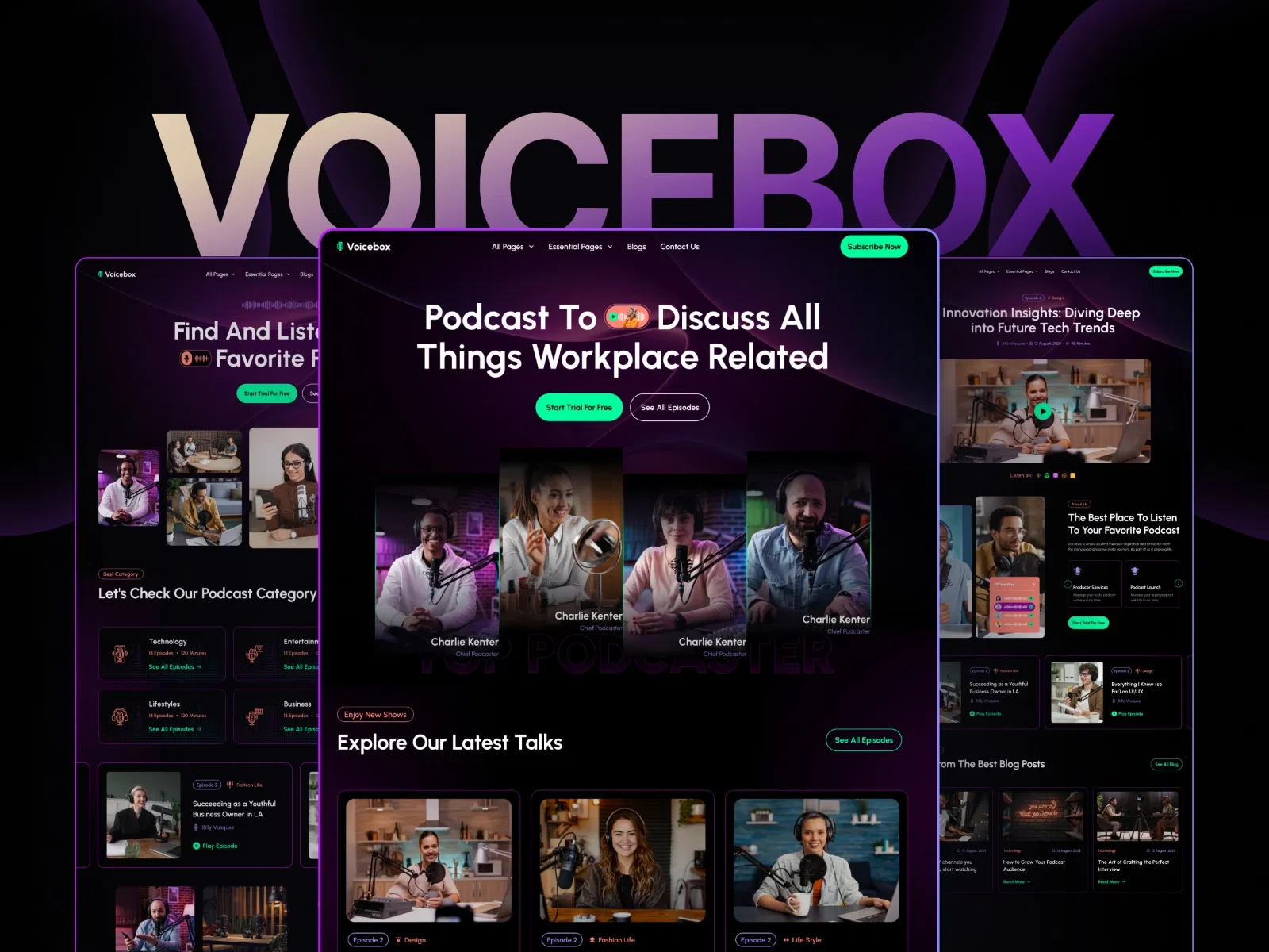Voicebox - Podcast Framer Template