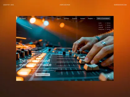 AUDIO & PRODUCTION: Interactive Framer Template for Audio & Event Studios