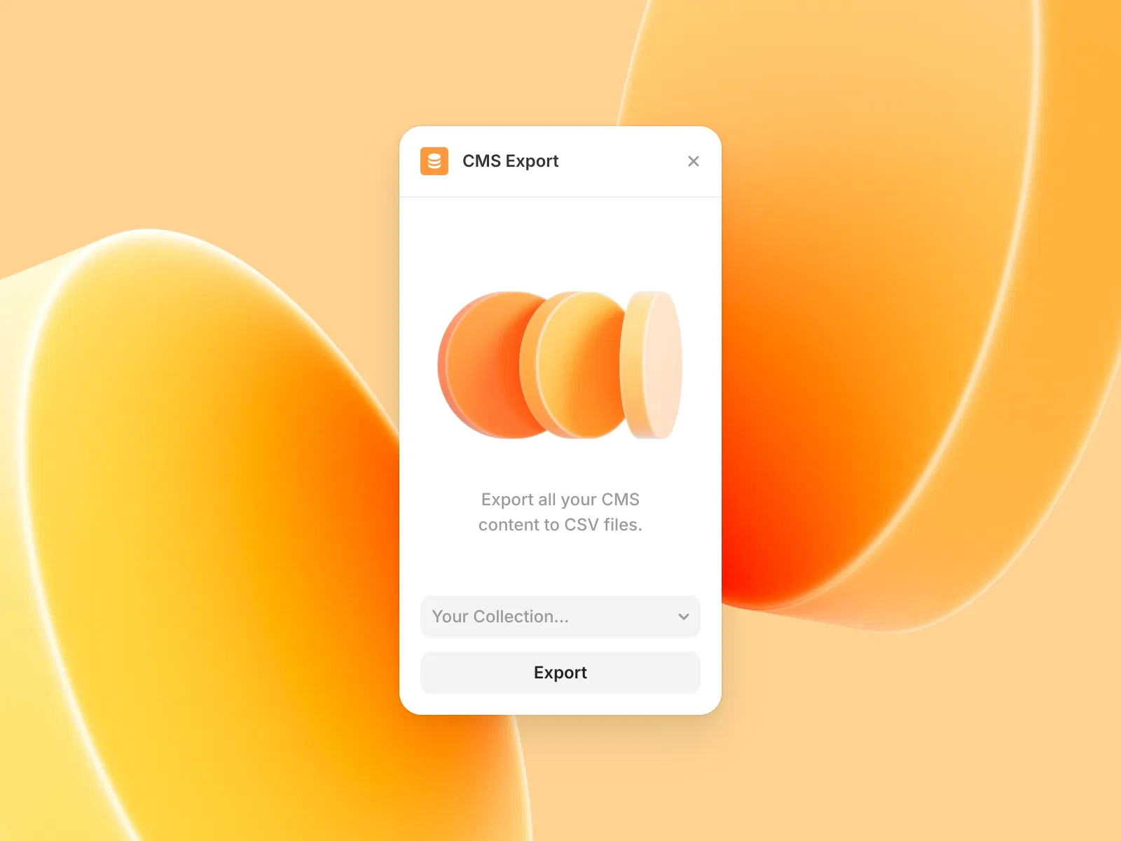 CMS Export - Export your collections