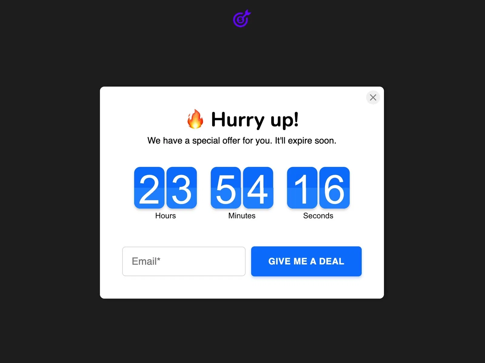 Smartarget Countdown Popup