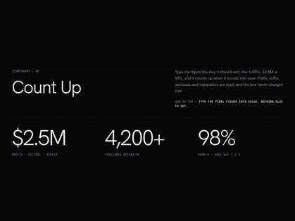 Count Up: Animated Number Counter Component for Framer