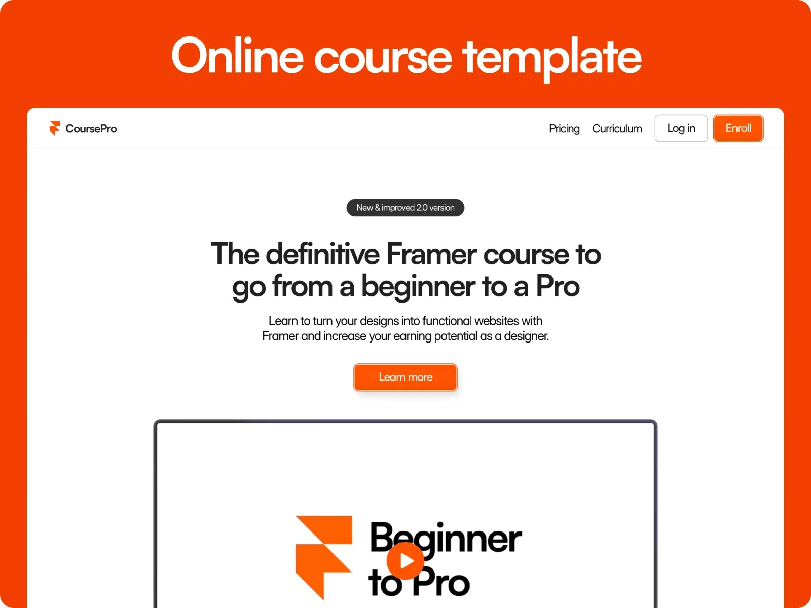 CoursePro - Online Course Template