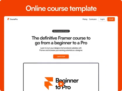 CoursePro - Online Course Template