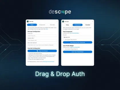 Descope - Drag & Drop Auth