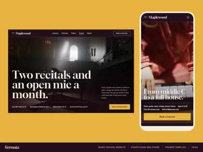 Fermata – Music School Framer Template
