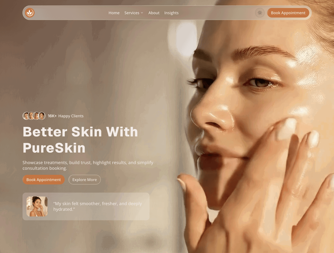 Pure Skin - Framer Skincare Template