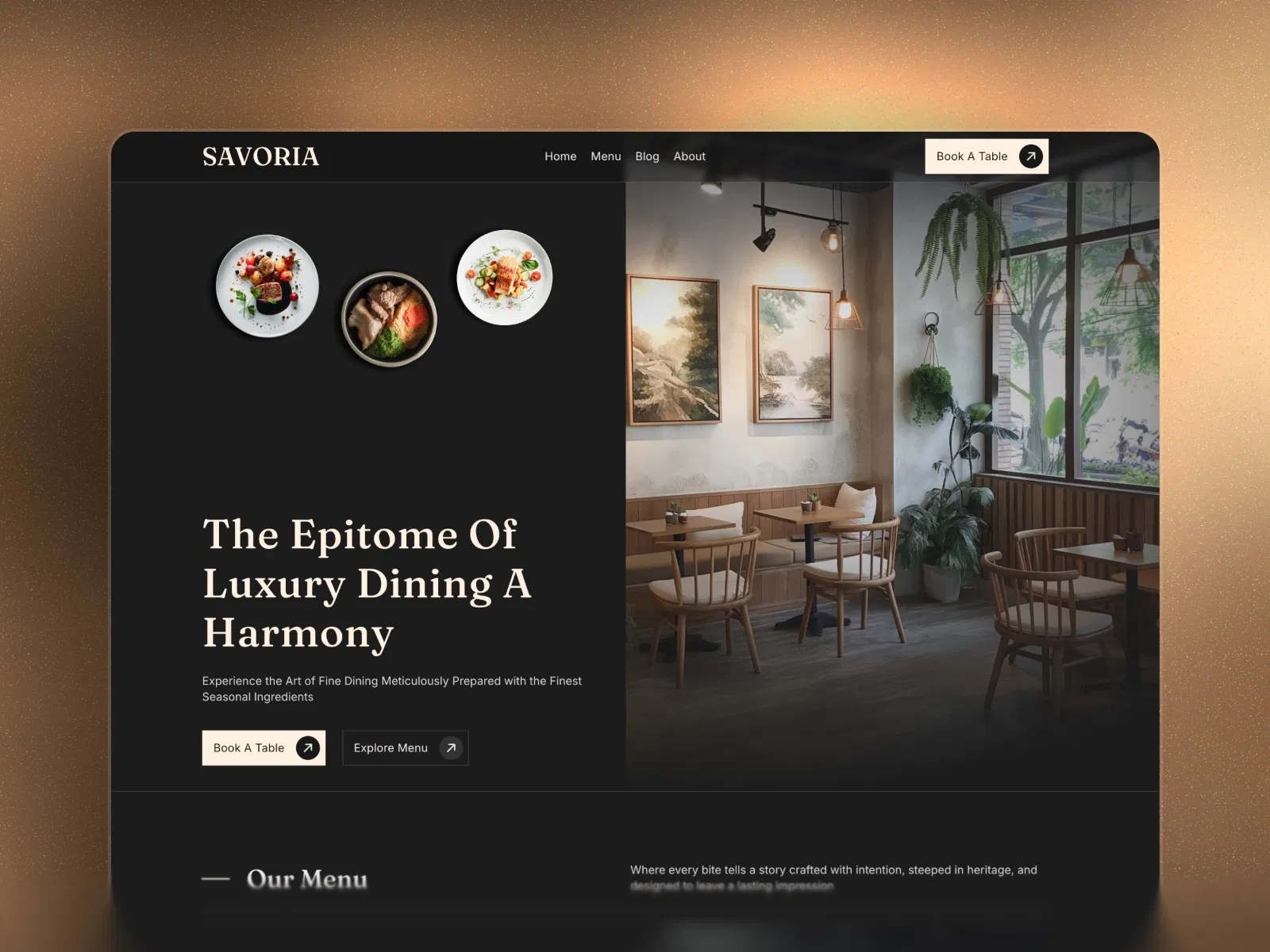 SAVORIA - Restaurent Template