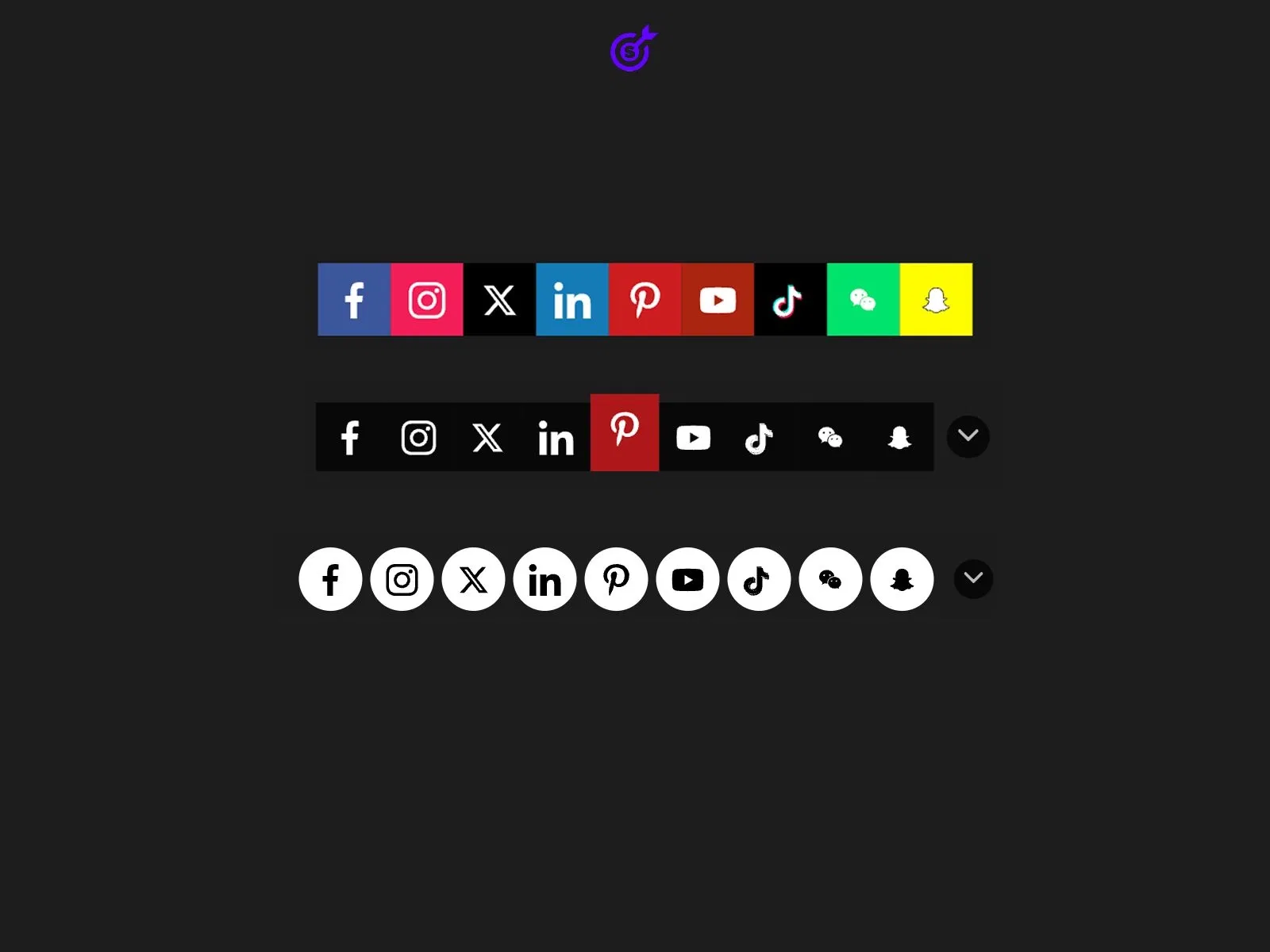 Social Follow Bar Icons